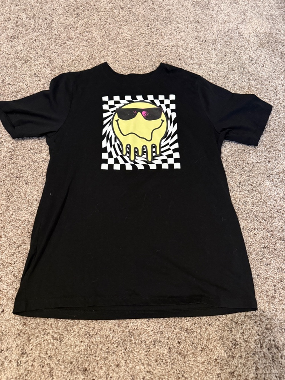 Wonder Nation Black T-Shirt with White Tag Print